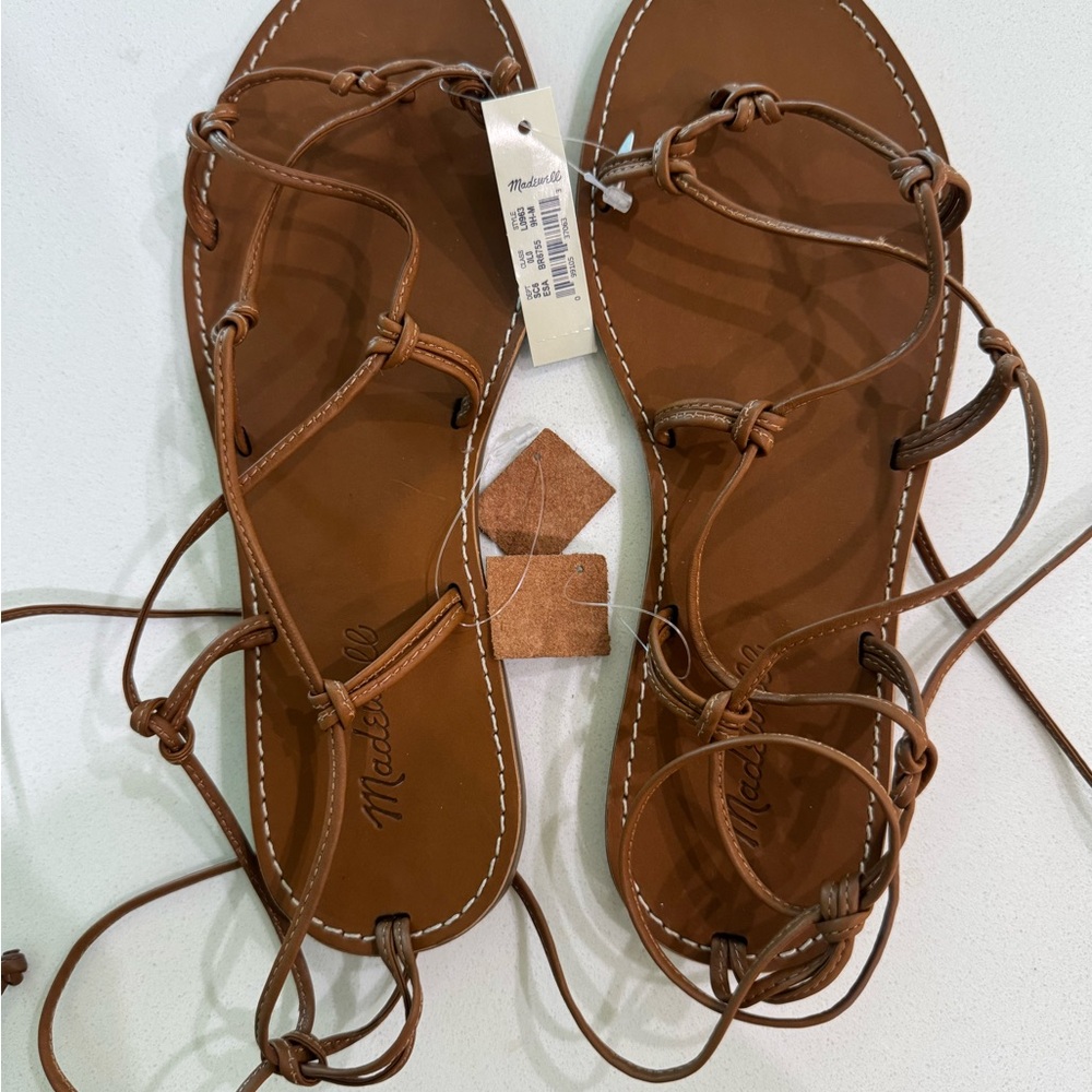 Madewell Brown Leather Strappy Sandals